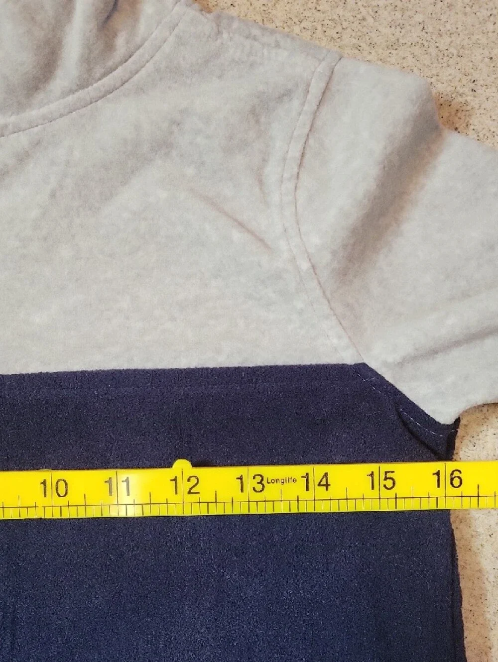 OshKosh B'gosh Two-Tone Gray and Navy Half-Zip Pullover Sweater Size 10